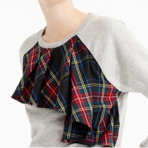 J. Crew Tops - J.Crew ruffle sweatshirt